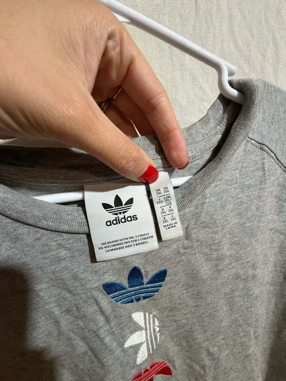 Adidas Originals Trefoil Logo Graphic T-Shirt Grey